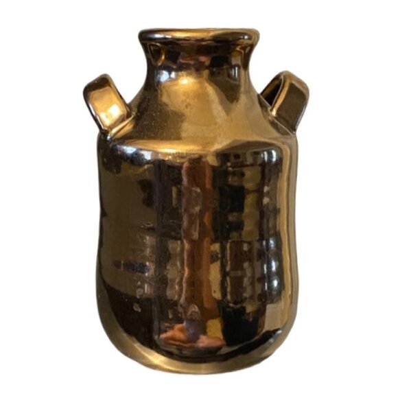 Bronze Metallic Vase with Double Loop Handles - Picture 2 of 10